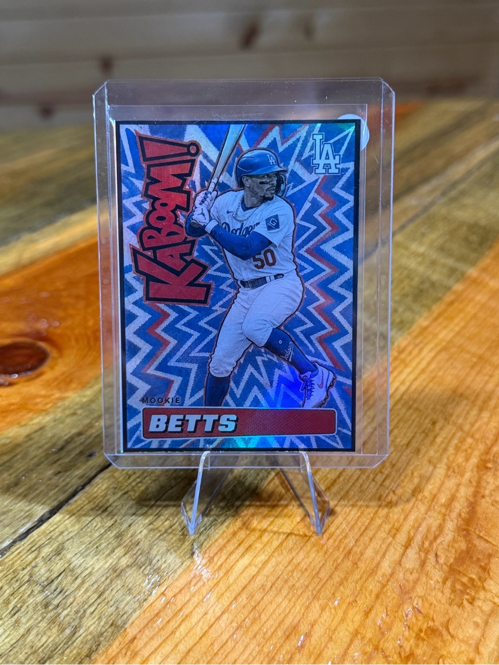 Mookie Betts Los Angeles Dodgers ‘Kaboom!’ Custom Baseball Card